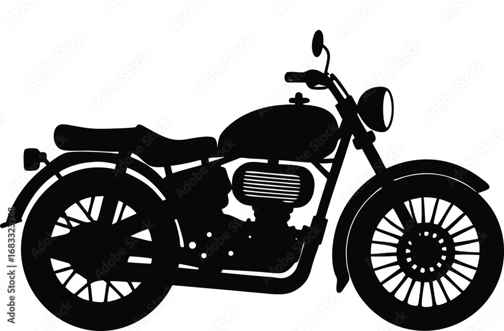 Fototapeta premium vintage motorcycle silhouette