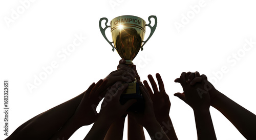 . victory trophy celebration with team Victory (1) Celebrating Trophy Team success