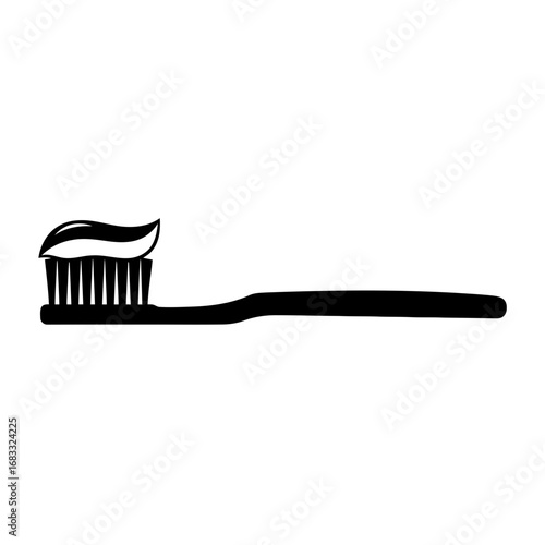 toothbrush with toothpaste