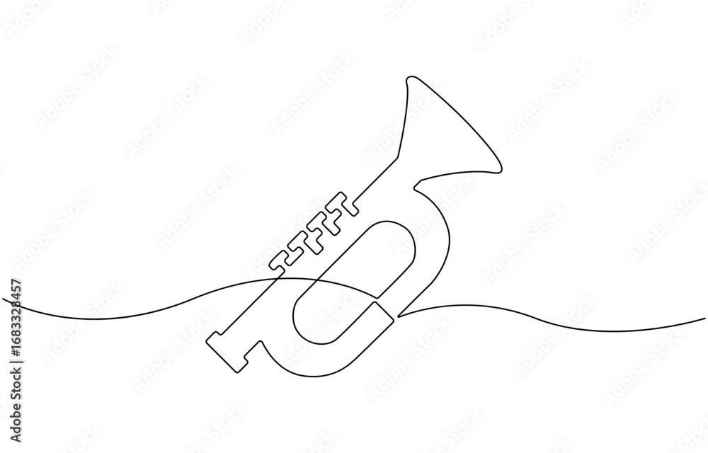 Obraz premium Vector illustration of trumpet . 