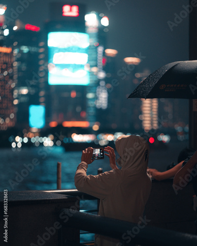 Photography shanghai city night view