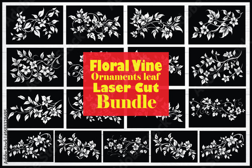 Floral Laser Cut & Engraving Designs bundle