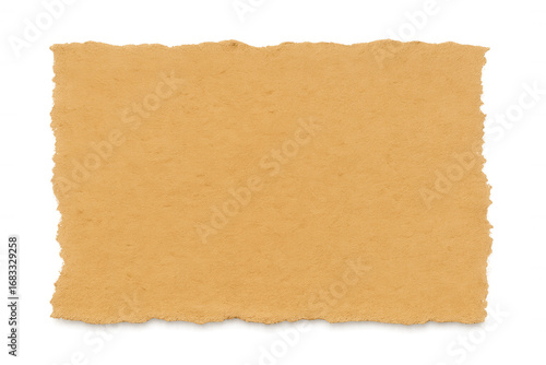 Wallpaper Mural Torn cardboard fragment presenting rough-edged texture, revealing natural paper fibers against transparent background Torontodigital.ca