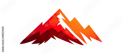 Abstract mountain silhouette graphic design