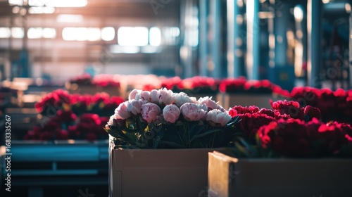Wholesale Flower Market, Aromatic Blossoms and Vibrant Colors in Bloom