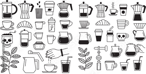 Coffee brewing equipment and drinks moka pot