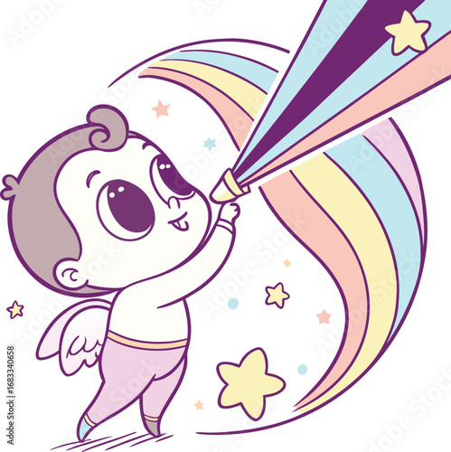 baby shower card with baby girl vector Art & Illustration