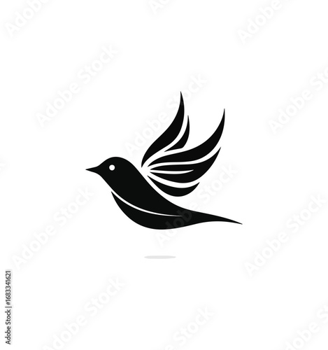 Silhouette bird graphic design element