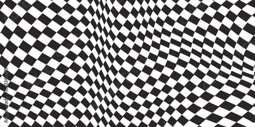 Checkered flag wave on white background design for sport race championship vector illustration.