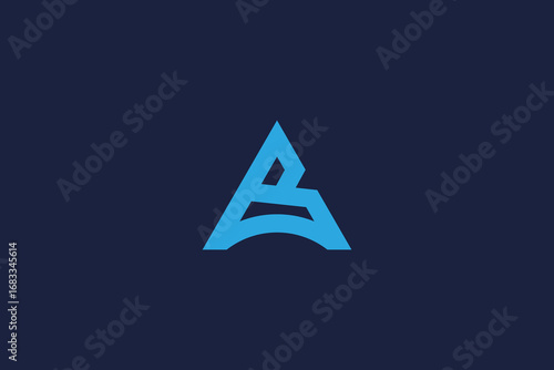 initial ab logo design template
