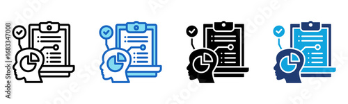 Psychometric icon Multi Style Vector Illustration