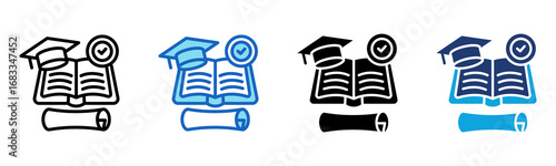 Education icon Multi Style Vector Illustration