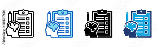 Psychological Test icon Multi Style Vector Illustration