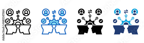 Social Cognition icon Multi Style Vector Illustration