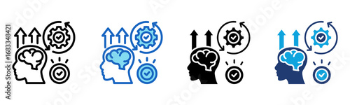 Cognition icon Multi Style Vector Illustration