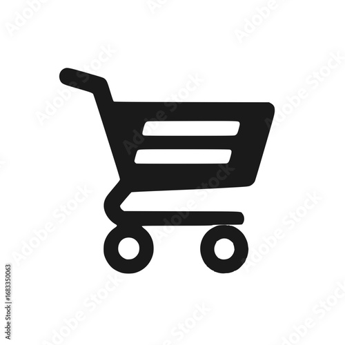 Simple shopping cart icon for e-commerce needs