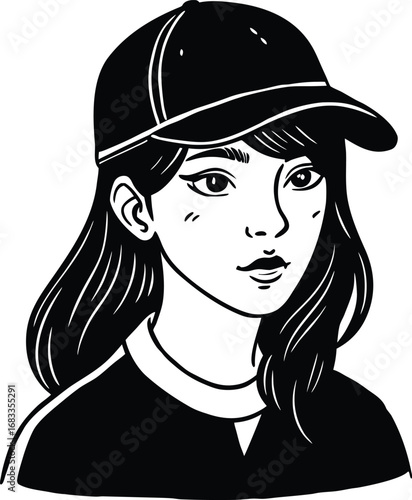woman with hat Art & Illustration