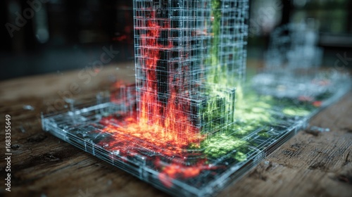 Abstract Visualization of Urban Heat Mapping in a 3D Model