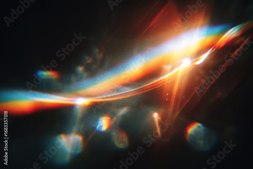 light leak overlay effect with blur orange light leaks and bokeh, retro grain noisy film distressed texture light leak flare on black background, retro film overlay