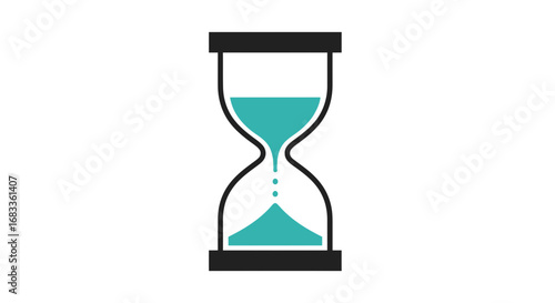 Dynamic hourglass symbolizes passage of time, deadlines, and urgency for business and projects