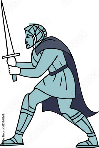 ninja warrior vector Art & Illustration