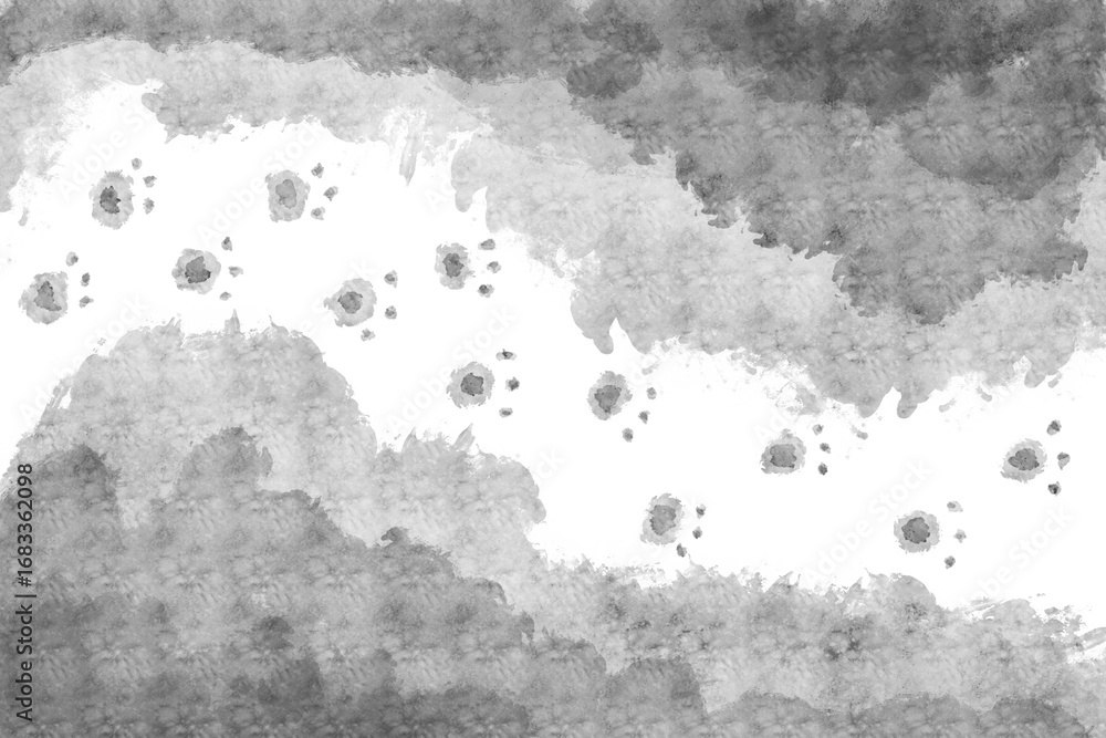 Obraz premium Abstract Gray Watercolor Texture with Soft Brush Strokes