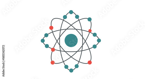 Dynamic atomic structure symbolizing scientific discovery and modern innovation