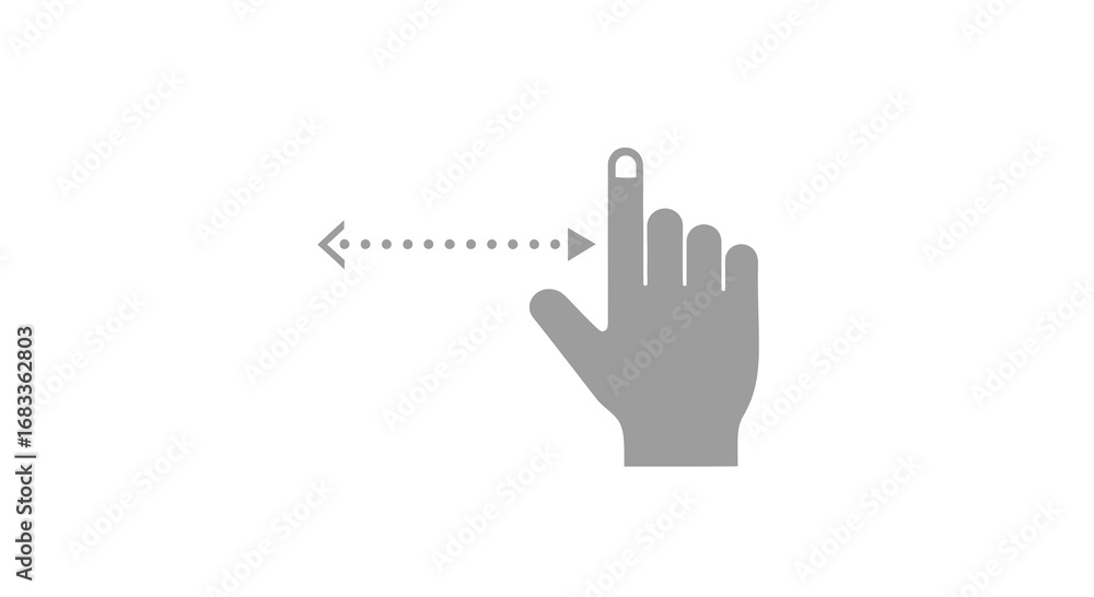 Fototapeta premium Intuitive swipe gesture graphic indicating user interaction and digital navigation for modern interfaces