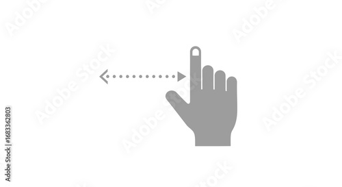 Intuitive swipe gesture graphic indicating user interaction and digital navigation for modern interfaces