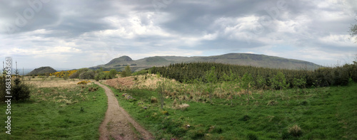 panorama of the mountains in autumn