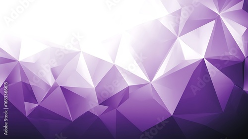 Abstract 3D geometry in purple, glowing depth effects with smooth gradient lighting