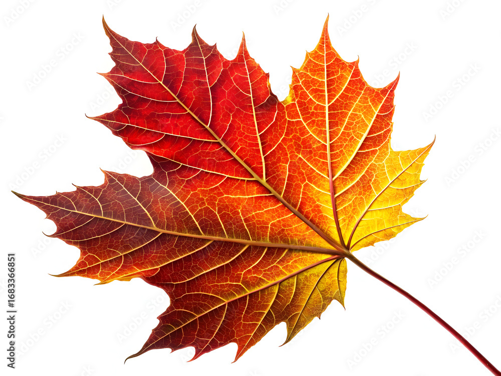 Fototapeta premium maple leaf isolated on white