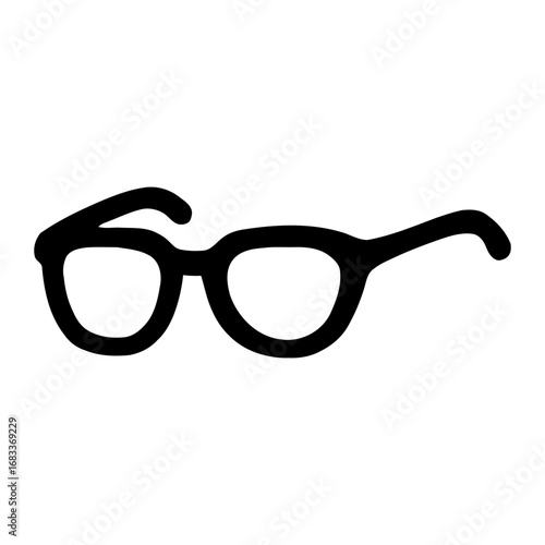 Glasses solid style icon