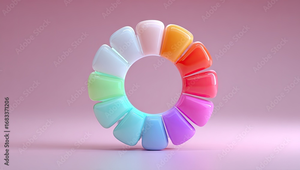 Fototapeta premium Colorful Swirl Ring