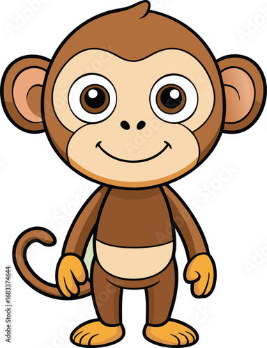 cute baby mankey Art & Illustration