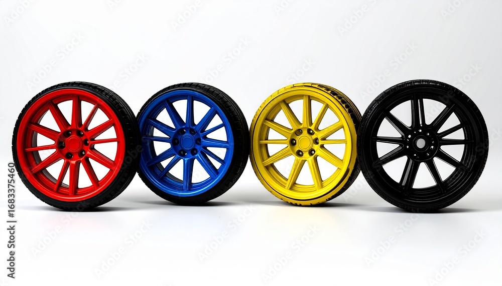 Fototapeta premium wheel on white background 