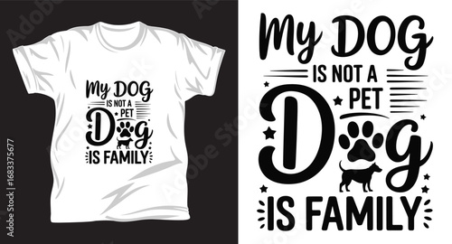 dog graphic vector T shirt design print.