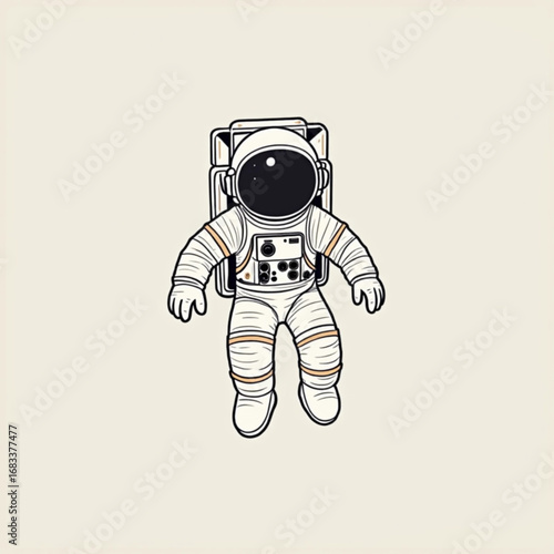 Astronaut in Space: An astronaut floats weightlessly against the canvas of space, symbolizing the limitless pursuit of human ambition, exploration and discovery.