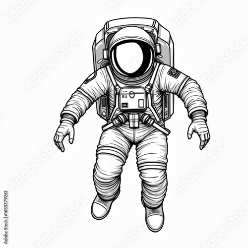 Astronaut's cosmic drift: An astronaut floating weightlessly, set against a vast, star-studded expanse, symbolizing adventure, discovery, and humanity's eternal fascination with space.