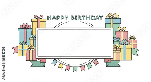 Happy Birthday Gift Banner Customizable Template