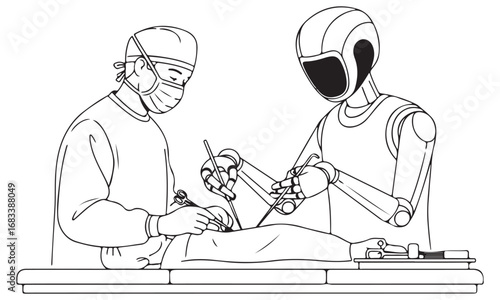 Human and Robot Surgeons Collaborating on Medical Operation