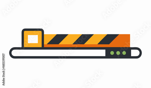 Flat and Minimal loader logo vector illustration isolated on white background