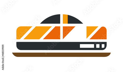 Flat and Minimal loader logo vector illustration isolated on white background