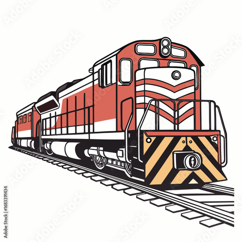 A unique design of a diesel locomotive ventilator, representing the cooling system and engine maintenance. Ideal for technical diagrams and engineering concepts.