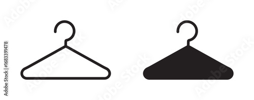 Clothes hanger vector set wardrobe organization