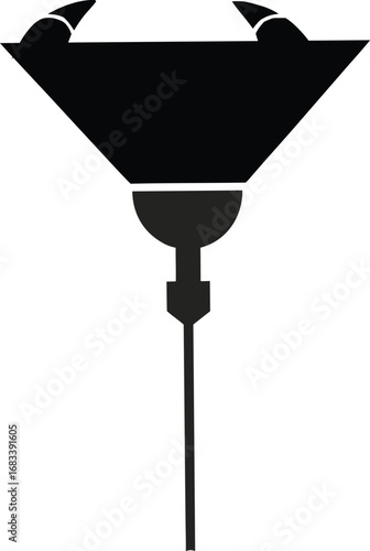 vector illustration of a black and white lamp