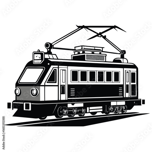 A unique design of an electric locomotive pantograph, the iconic component that collects power from overhead lines. A key symbol of electric rail.