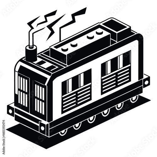 A unique design of an electric train heating system, a detailed look at a comfort and operational component. Suitable for technical schematics and interior design graphics.
