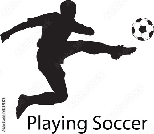 playing football vector design
