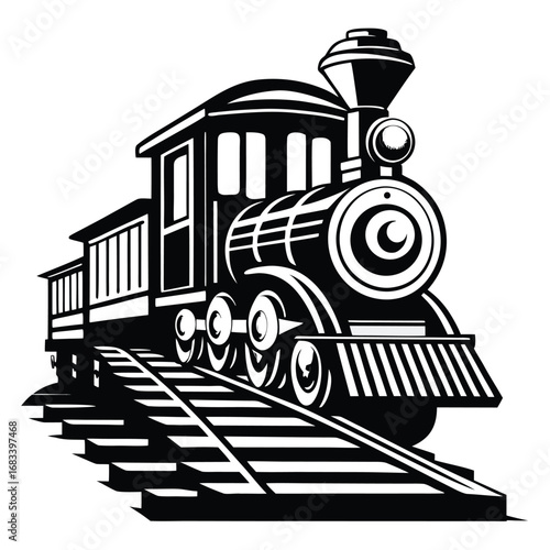 A unique design of a vintage train step, representing historical railway elements and transportation. Ideal for projects focused on nostalgia, history, or industrial design.